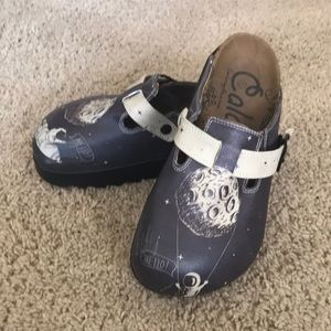 Calceo platform clogs.  Hello MoonMen!!